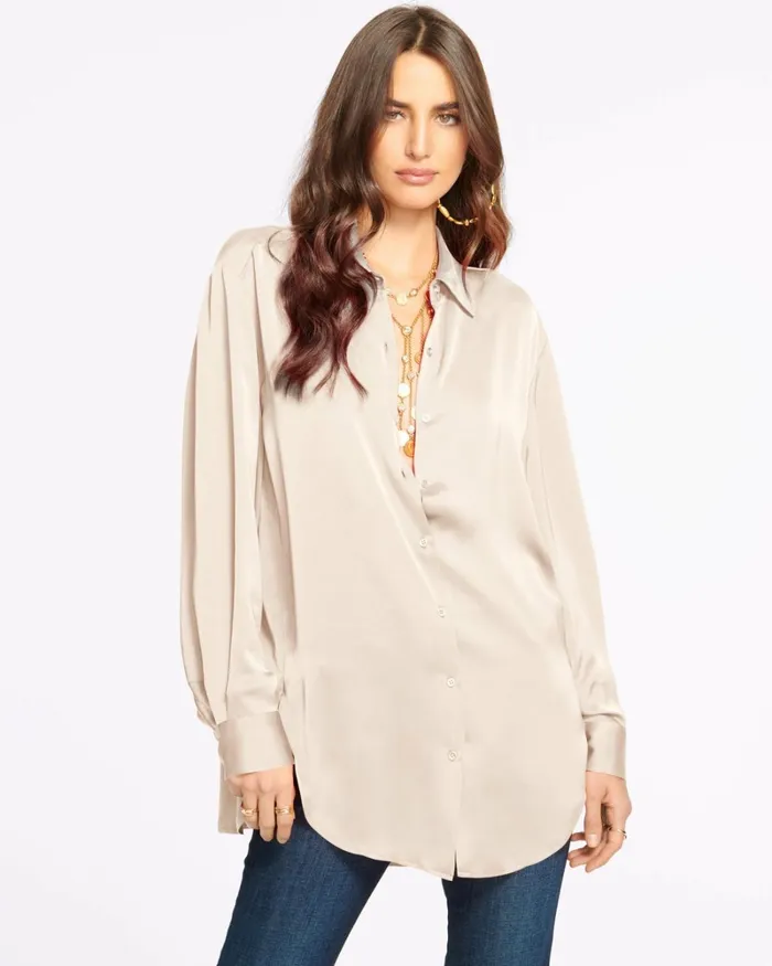 Women Kolby Button Up Blouse Navy Ramy Brook Tops Women Kolby Button Up Blouse Navy Ramy Brook Tops