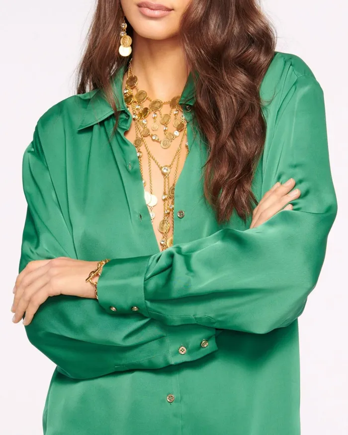 Women Kolby Button Up Blouse Navy Ramy Brook Tops Women Kolby Button Up Blouse Navy Ramy Brook Tops