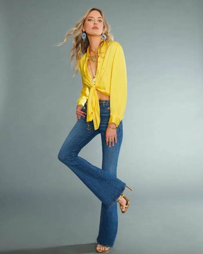 Women Kolby Button Up Blouse Navy Ramy Brook Tops Women Kolby Button Up Blouse Navy Ramy Brook Tops