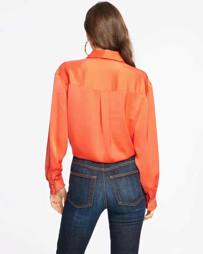 Women Kolby Button Up Blouse Navy Ramy Brook Tops Women Kolby Button Up Blouse Navy Ramy Brook Tops