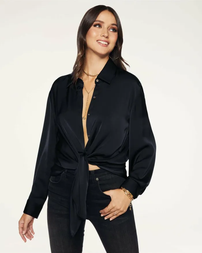 Women Kolby Button Up Blouse Navy Ramy Brook Tops Women Kolby Button Up Blouse Navy Ramy Brook Tops