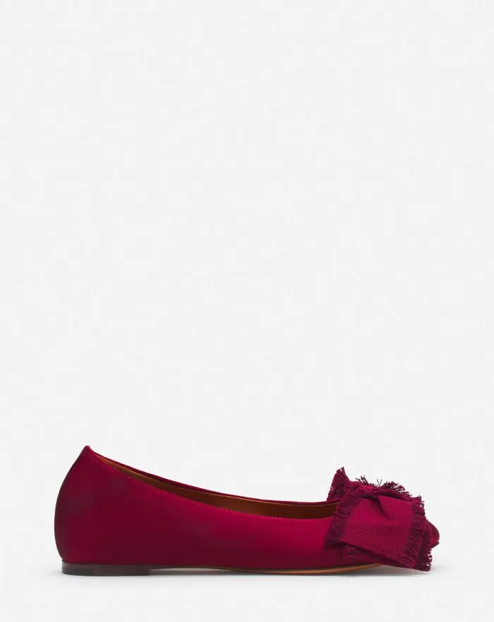 Women Lanvin Ballerinas Ballerina Flat With A Satin Bow Redwood