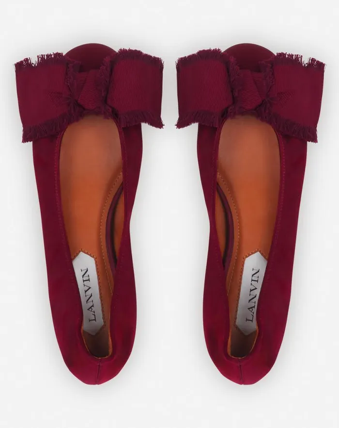 Women Lanvin Ballerinas Ballerina Flat With A Satin Bow Redwood Women Lanvin Ballerinas Ballerina Flat With A Satin Bow Redwood