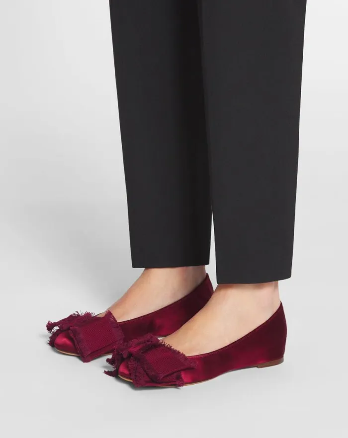 Women Lanvin Ballerinas Ballerina Flat With A Satin Bow Redwood Women Lanvin Ballerinas Ballerina Flat With A Satin Bow Redwood