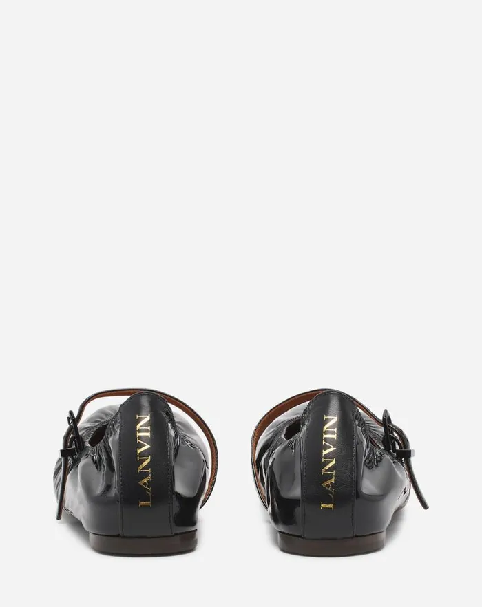 Women Lanvin Ballerinas Mary Jane In Glossy Leather Black Women Lanvin Ballerinas Mary Jane In Glossy Leather Black