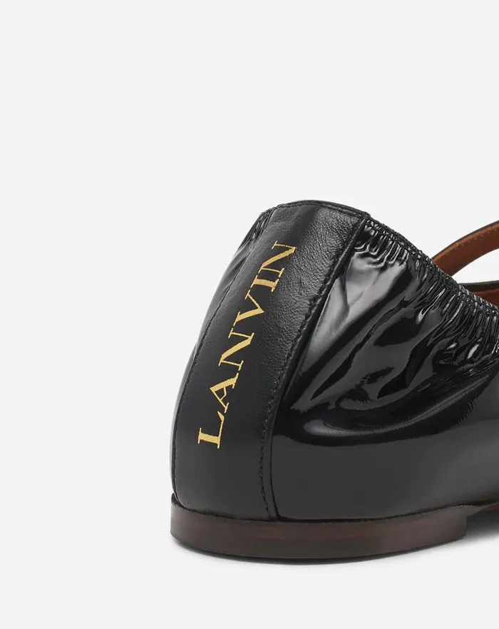 Women Lanvin Ballerinas Mary Jane In Glossy Leather Black Women Lanvin Ballerinas Mary Jane In Glossy Leather Black