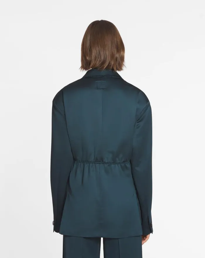 Women Lanvin Coats and Jackets Oversized Belted Jacket Forest Green Women Lanvin Coats and Jackets Oversized Belted Jacket Forest Green