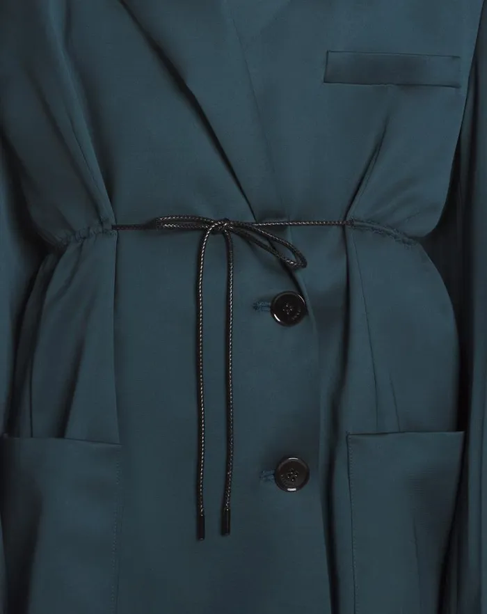 Women Lanvin Coats and Jackets Oversized Belted Jacket Forest Green Women Lanvin Coats and Jackets Oversized Belted Jacket Forest Green