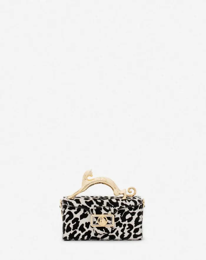 Women Lanvin Crossbody Bags and Shoulder Bags Nano Pencil Cat Bag In Ponyeffect Leather Blackwhite Women Lanvin Crossbody Bags and Shoulder Bags Nano Pencil Cat Bag In Ponyeffect Leather Blackwhite