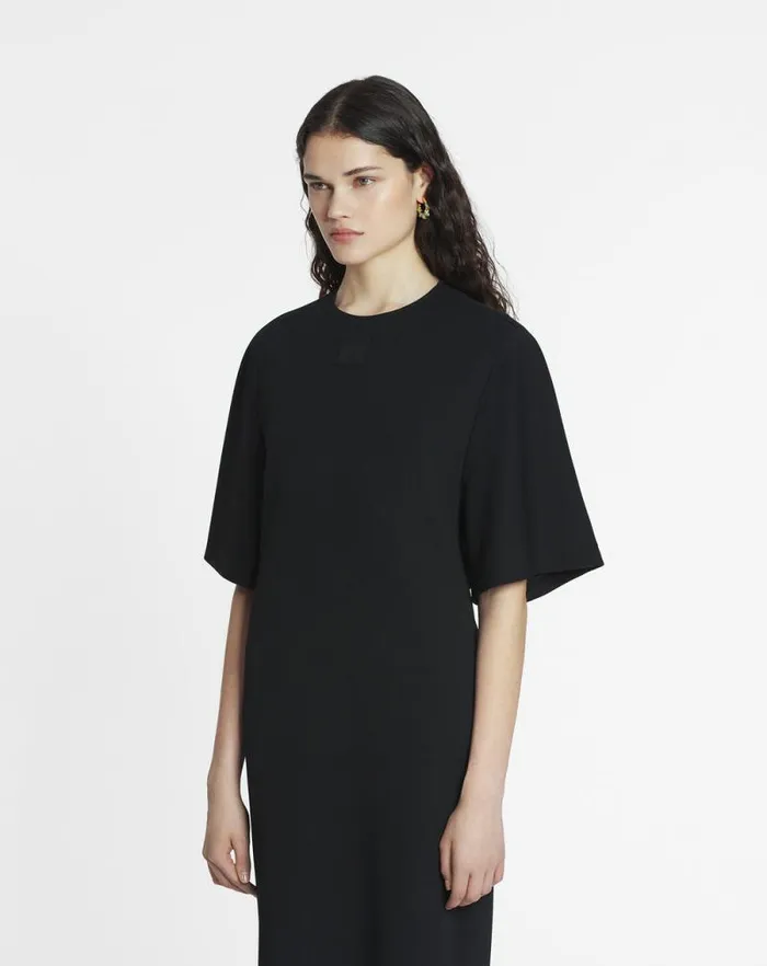 Women Lanvin Dresses Tshirt Dress In Jersey Black Women Lanvin Dresses Tshirt Dress In Jersey Black