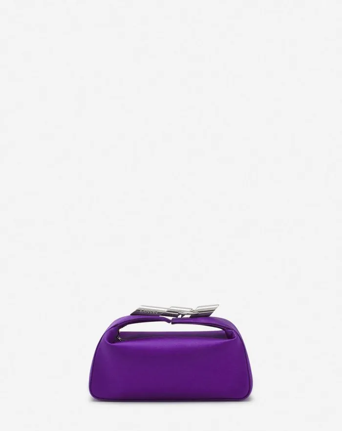 Women Lanvin Mini Bags and Clutches Haute Squence Satin Clutch Bag Anemone