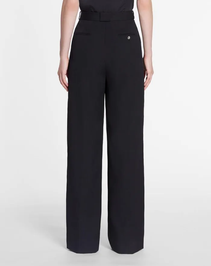Women Lanvin Pants Wide Leg Pants Black Women Lanvin Pants Wide Leg Pants Black