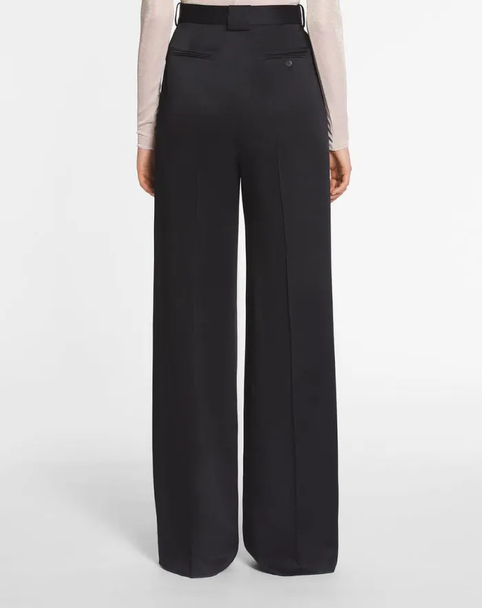 Women Lanvin Pants Wideleg Tailored Pants Black Women Lanvin Pants Wideleg Tailored Pants Black