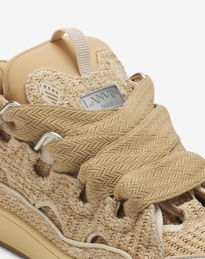 Women Lanvin Sneakers Curb Raffia Sneakers Natural Women Lanvin Sneakers Curb Raffia Sneakers Natural