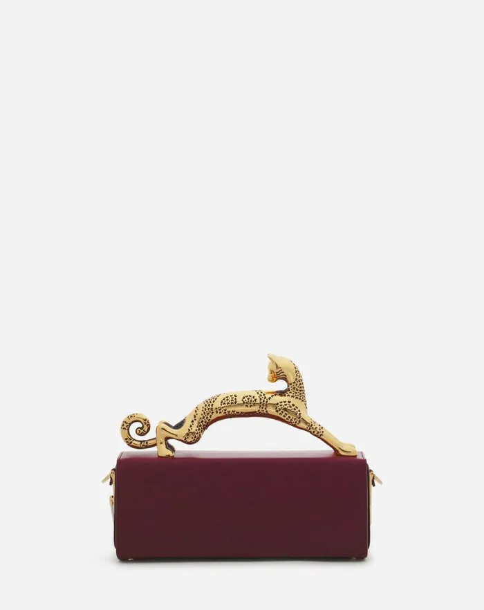 Women Lanvin Tote Bags and Top Handle Bags Medium Leather Pencil Cat Bag Turkish Red Women Lanvin Tote Bags and Top Handle Bags Medium Leather Pencil Cat Bag Turkish Red