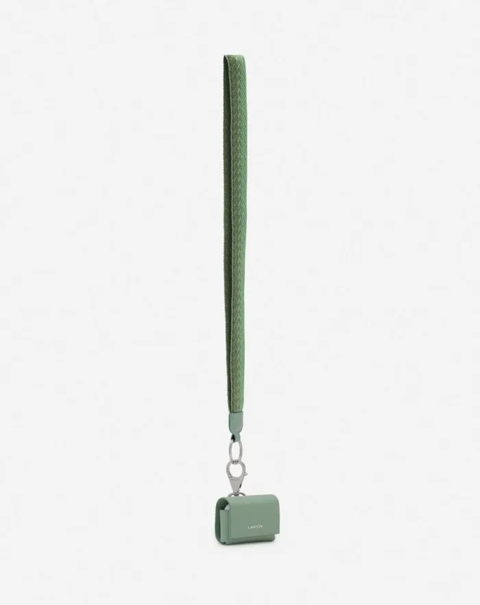 Women Lanvin Wallets and Small Leather Goods Lanvin Signature Leather Case For Airpods Pro Vert De Gris Women Lanvin Wallets and Small Leather Goods Lanvin Signature Leather Case For Airpods Pro Vert De Gris