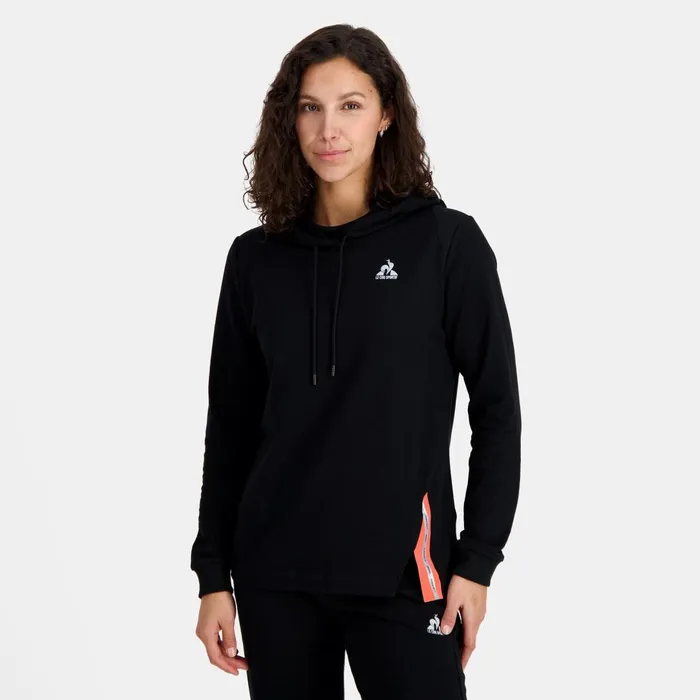 Women Le Coq Sportif Sweatshirts And Hoodies Training Performance Hoodie Black Women Le Coq Sportif Sweatshirts And Hoodies Training Performance Hoodie Black