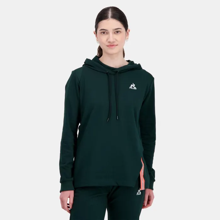 Women Le Coq Sportif Sweatshirts And Hoodies Training Performance Hoodie Scarab Women Le Coq Sportif Sweatshirts And Hoodies Training Performance Hoodie Scarab