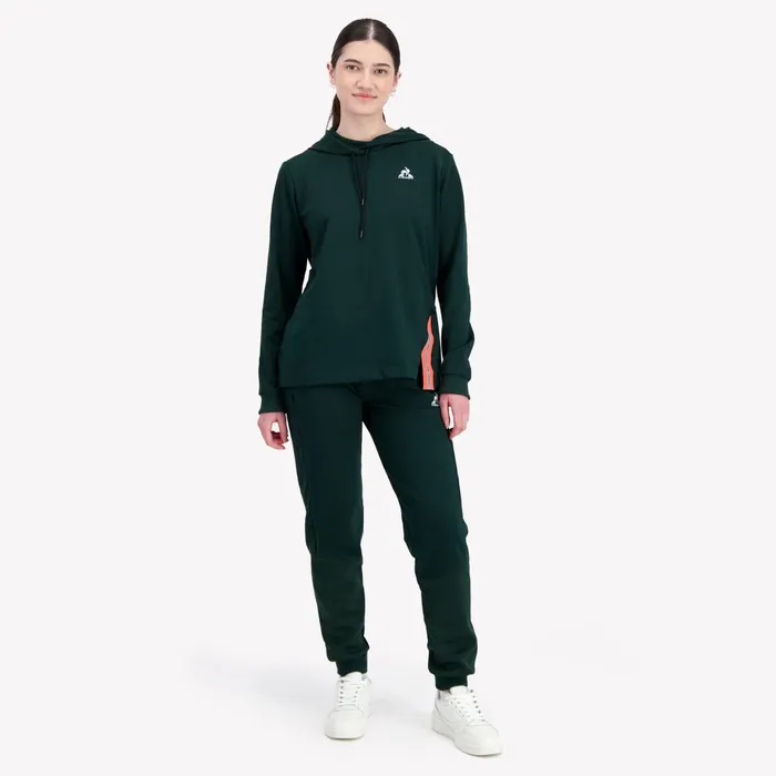 Women Le Coq Sportif Sweatshirts And Hoodies Training Performance Hoodie Scarab Women Le Coq Sportif Sweatshirts And Hoodies Training Performance Hoodie Scarab