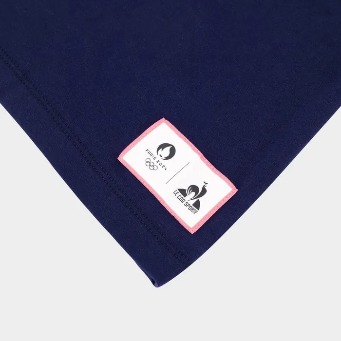 Women Le Coq Sportif Tshirts Polos Shirts And Tops Paris 2024 TShirt Bleu Nuit
