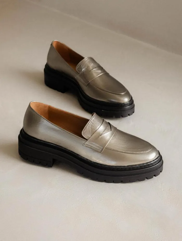 Women Loafers and Derbies Bobbies Amalia Cosmic Silver Women Loafers and Derbies Bobbies Amalia Cosmic Silver