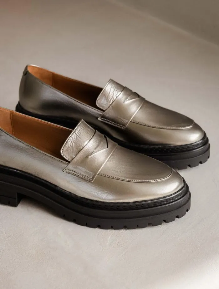 Women Loafers and Derbies Bobbies Amalia Cosmic Silver Women Loafers and Derbies Bobbies Amalia Cosmic Silver