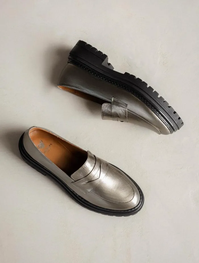 Women Loafers and Derbies Bobbies Amalia Cosmic Silver Women Loafers and Derbies Bobbies Amalia Cosmic Silver