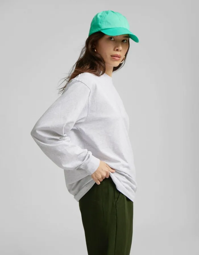 Women Long Sleeve Tops Colorful Standard Oversized Organic LS TShirt Hunter Green