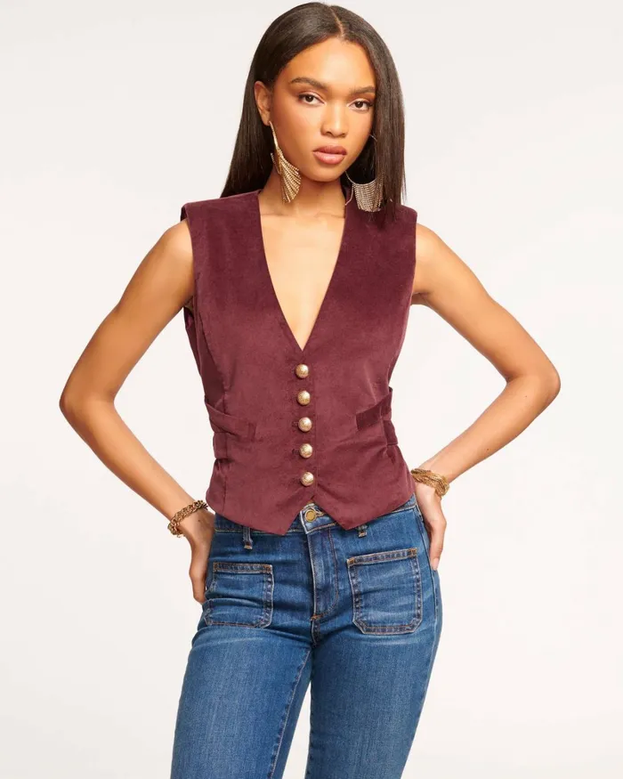Women Margot Vest Cabernet Ramy Brook Tops