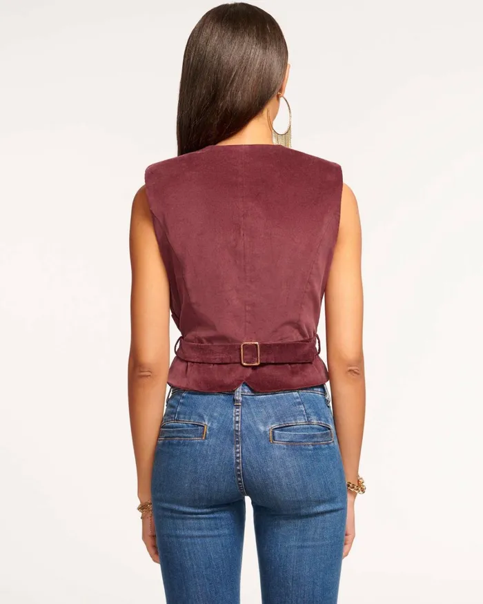 Women Margot Vest Cabernet Ramy Brook Tops Women Margot Vest Cabernet Ramy Brook Tops
