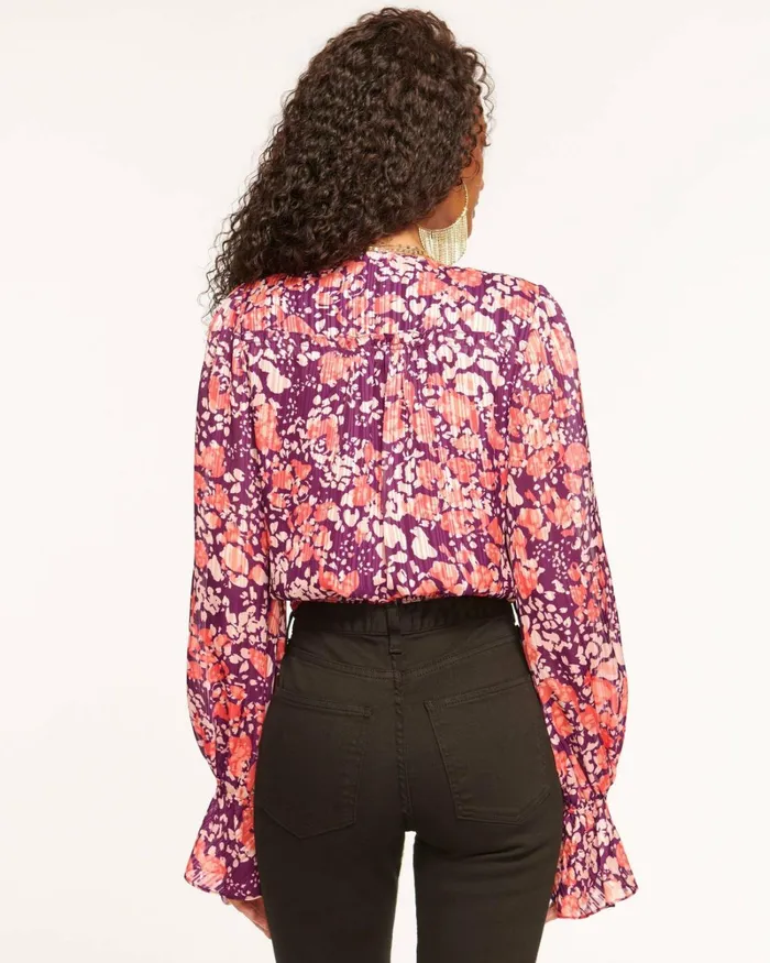 Women Melody VNeck Blouse Cabernet Dot Ramy Brook Tops Women Melody VNeck Blouse Cabernet Dot Ramy Brook Tops