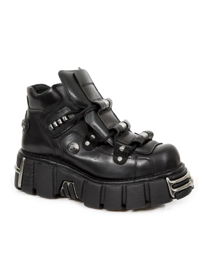 WomenMen Ankle Boot Metallic M215S3 New Rock Booties