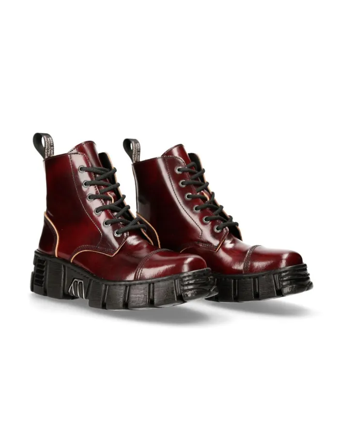 WomenMen Ankle Boot Tower With Laces MWall005nS1 New Rock Boots
