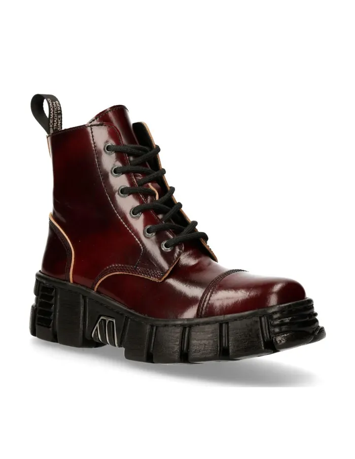WomenMen Ankle Boot Tower With Laces MWall005nS1 New Rock Boots WomenMen Ankle Boot Tower With Laces MWall005nS1 New Rock Boots