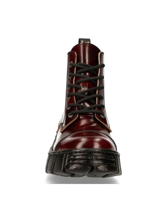 WomenMen Ankle Boot Tower With Laces MWall005nS1 New Rock Boots WomenMen Ankle Boot Tower With Laces MWall005nS1 New Rock Boots