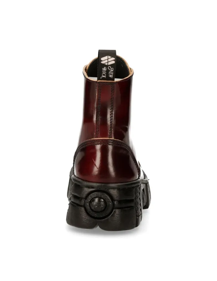 WomenMen Ankle Boot Tower With Laces MWall005nS1 New Rock Boots WomenMen Ankle Boot Tower With Laces MWall005nS1 New Rock Boots