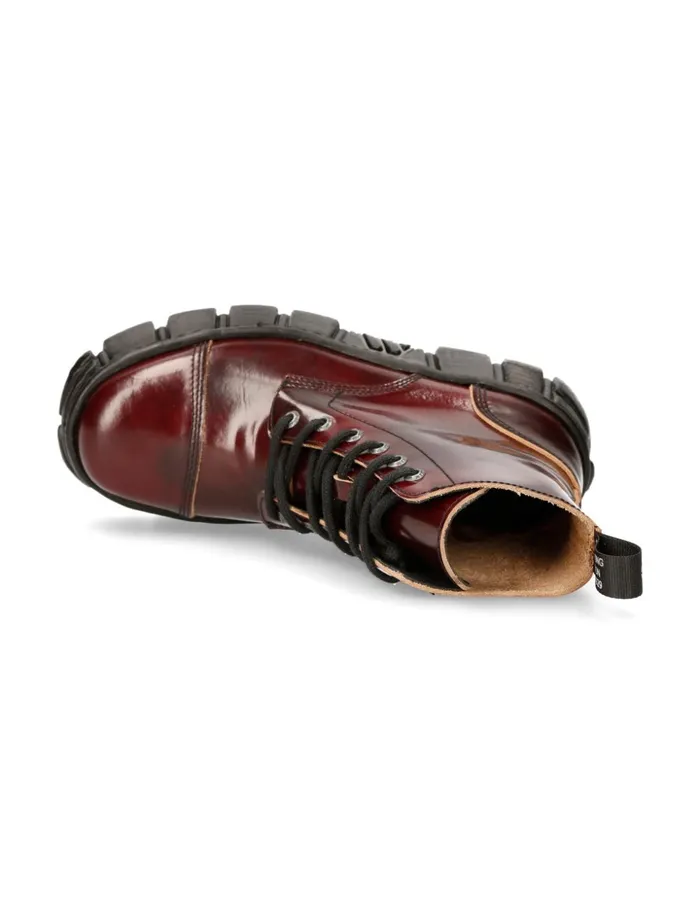 WomenMen Ankle Boot Tower With Laces MWall005nS1 New Rock Boots WomenMen Ankle Boot Tower With Laces MWall005nS1 New Rock Boots
