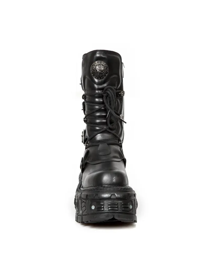 WomenMen Black Imperfect MTank002C4 New Rock Boots WomenMen Black Imperfect MTank002C4 New Rock Boots