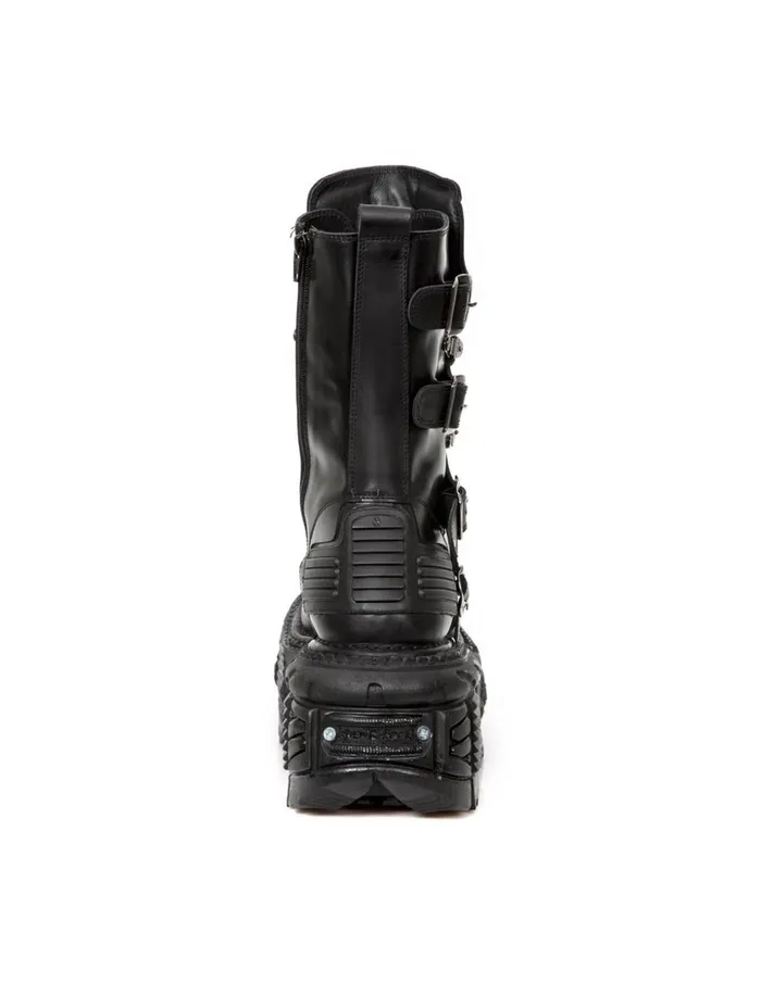 WomenMen Black Imperfect MTank002C4 New Rock Boots WomenMen Black Imperfect MTank002C4 New Rock Boots