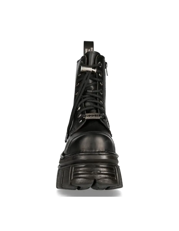WomenMen Boot Black Tower With Laces MNewmili083S21 New Rock Boots WomenMen Boot Black Tower With Laces MNewmili083S21 New Rock Boots