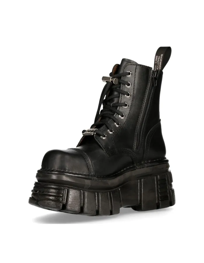 WomenMen Boot Black Tower With Laces MNewmili083S21 New Rock Boots WomenMen Boot Black Tower With Laces MNewmili083S21 New Rock Boots