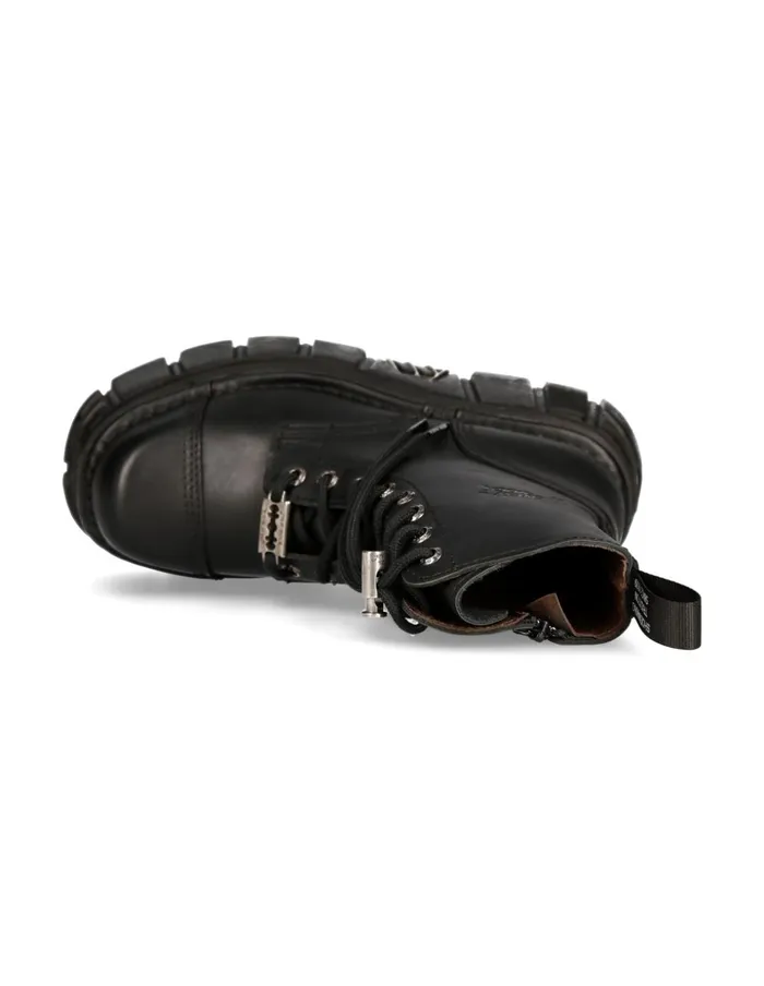 WomenMen Boot Black Tower With Laces MNewmili083S21 New Rock Boots WomenMen Boot Black Tower With Laces MNewmili083S21 New Rock Boots