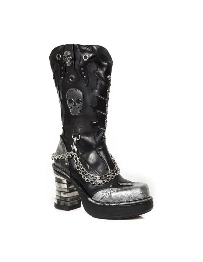 WomenMen Boot Metallic M8304C3 New Rock Boots WomenMen Boot Metallic M8304C3 New Rock Boots
