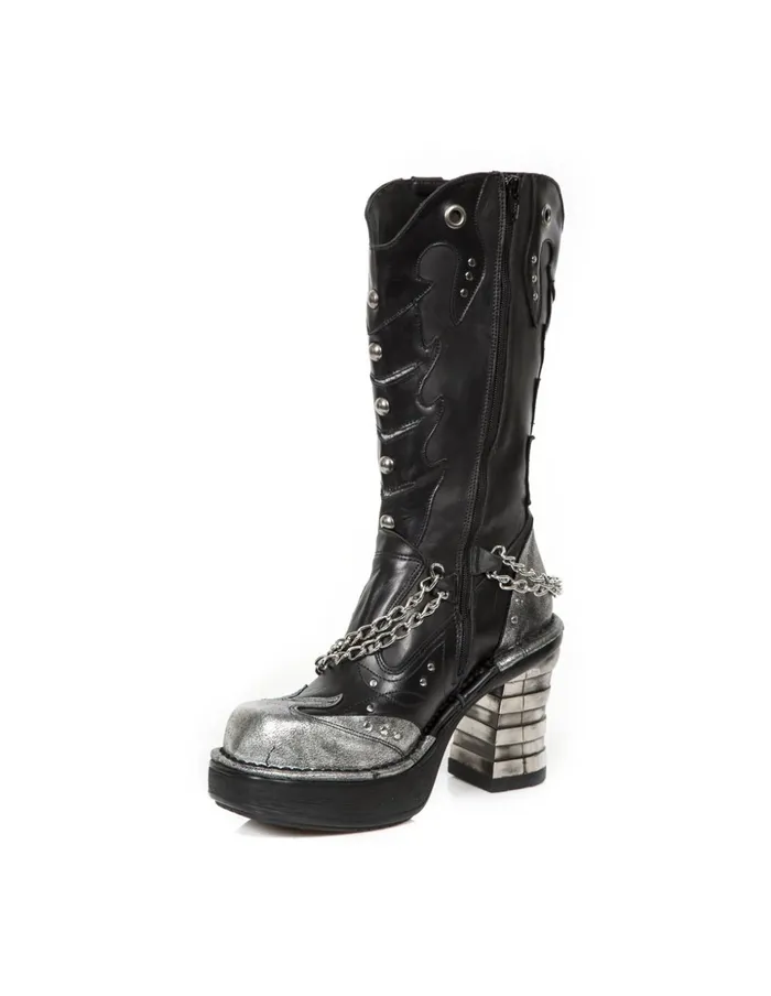 WomenMen Boot Metallic M8304C3 New Rock Boots WomenMen Boot Metallic M8304C3 New Rock Boots