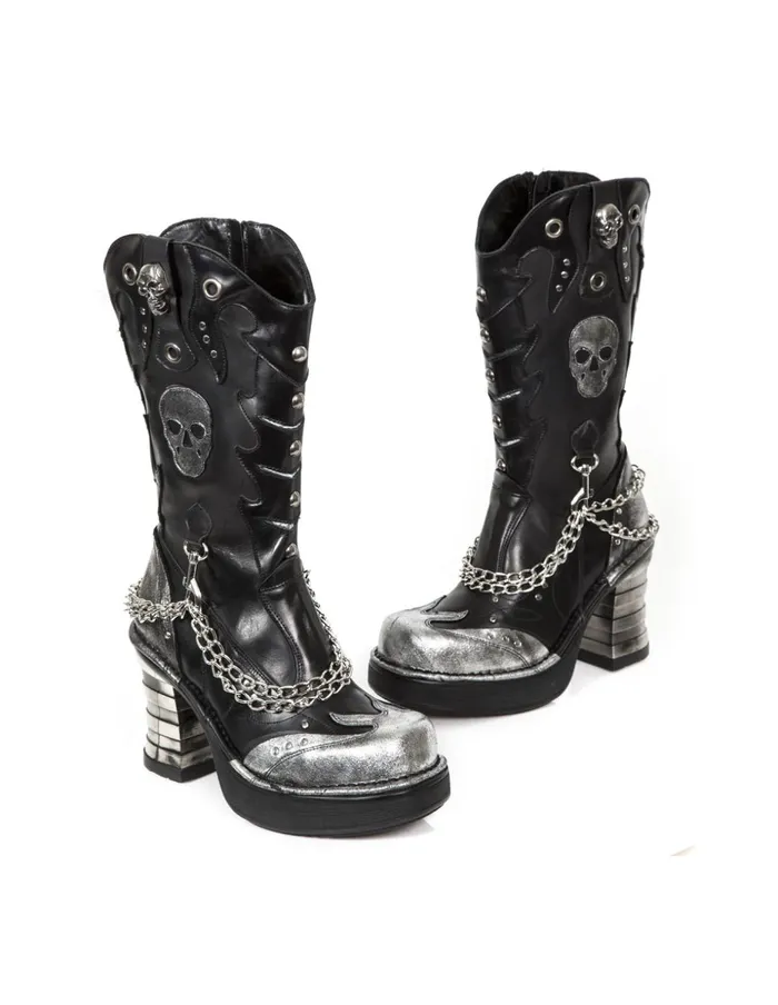 WomenMen Boot Metallic M8304C3 New Rock Boots WomenMen Boot Metallic M8304C3 New Rock Boots