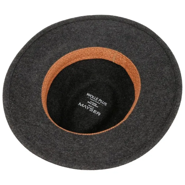 WomenMen Felt Hats Mayser Gedeon Plus Traveller Wool Hat Anthracitemottled WomenMen Felt Hats Mayser Gedeon Plus Traveller Wool Hat Anthracitemottled