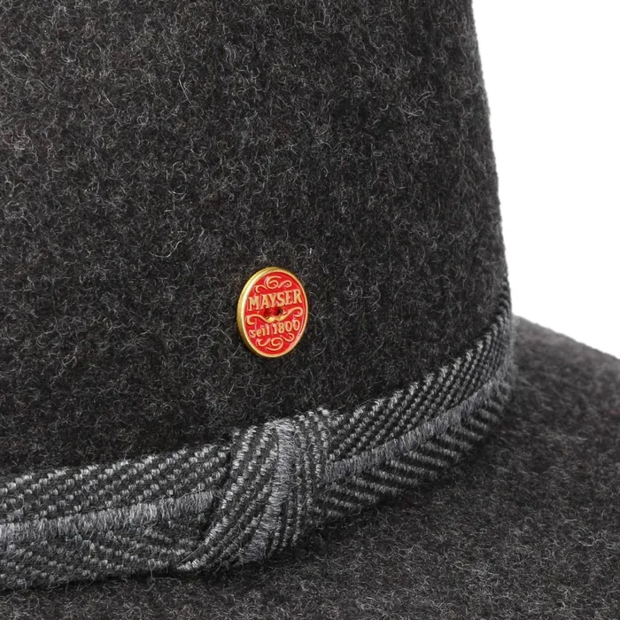 WomenMen Felt Hats Mayser Gedeon Plus Traveller Wool Hat Anthracitemottled WomenMen Felt Hats Mayser Gedeon Plus Traveller Wool Hat Anthracitemottled