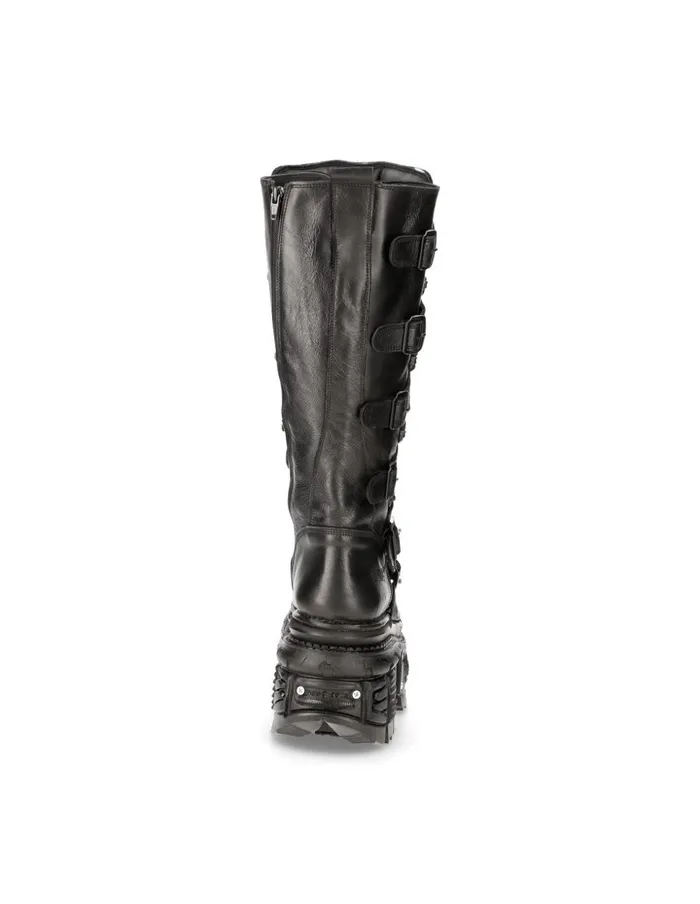 WomenMen High Boot Black Imperfect M272C38 New Rock Boots WomenMen High Boot Black Imperfect M272C38 New Rock Boots