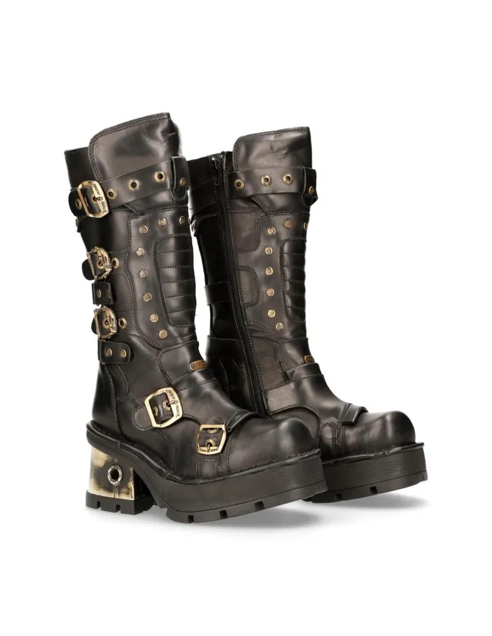WomenMen Metallic M1021C4 New Rock Boots