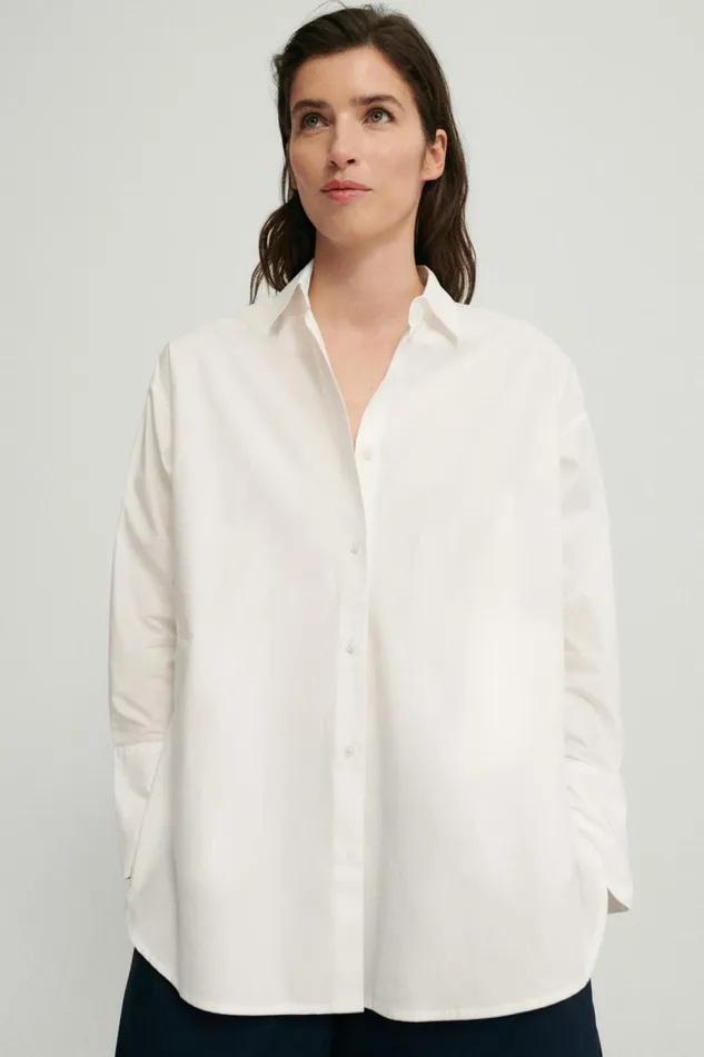 WomenMen Olaya Shirt White Ecoalf Onepointzero